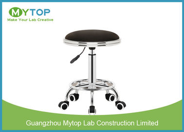 Adjustable ESD Lab Chairs Laboratory Stool Chair with Wheel PU Leather Surface